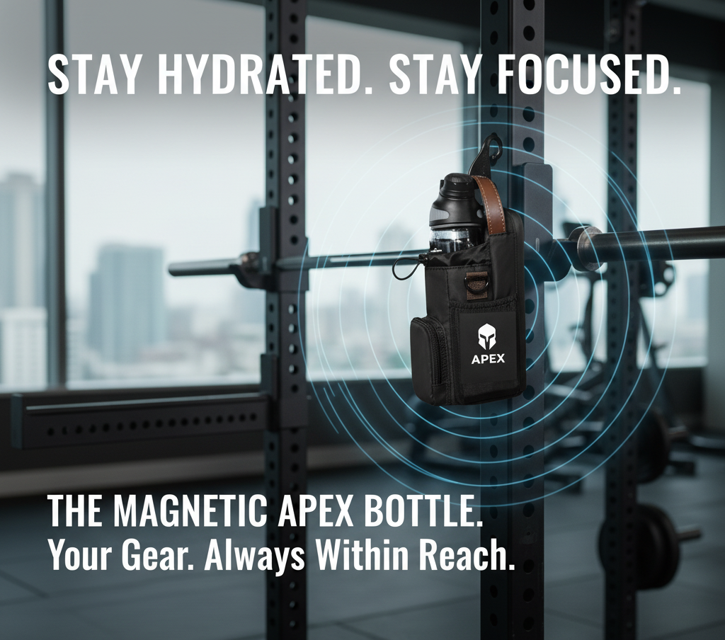APEX Magnetic Gym Bag with Bottle Holder - Large Capacity Sports Bag