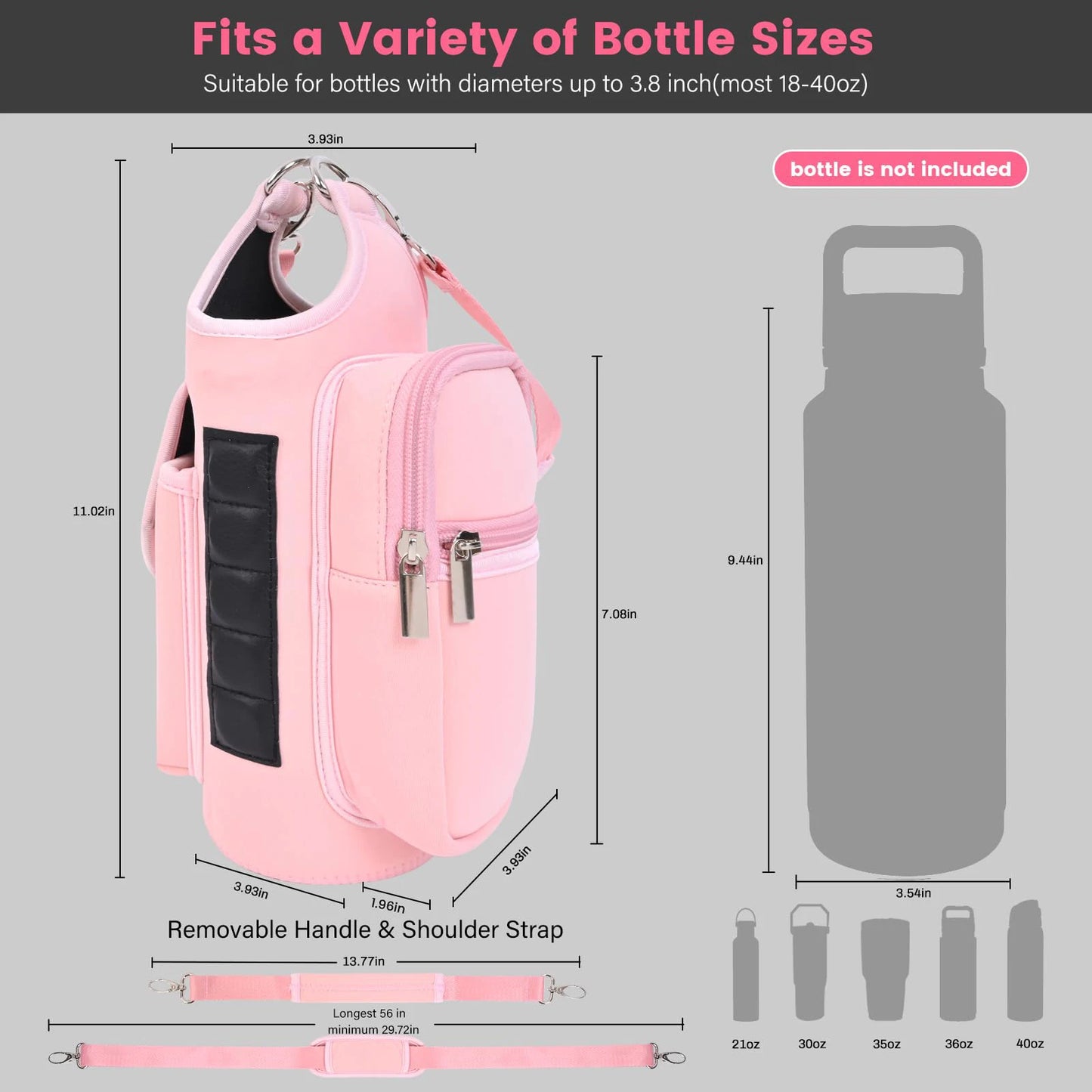 Fibonacci Magnetic Bottle Holder 1.2L - Premium Gym Bag Accessory