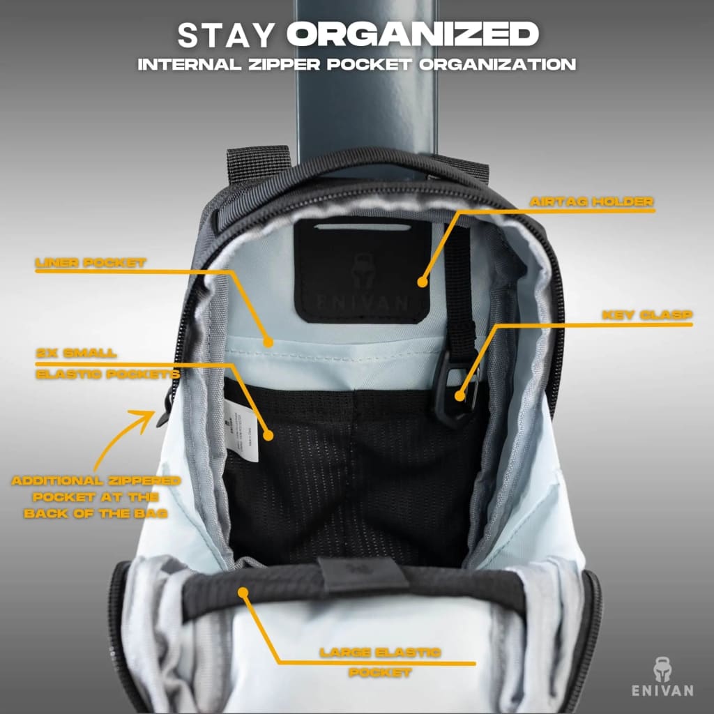 Enivan Magnetic Gym Bag with Phone Pocket - Water-Repellent & Ultra-Lightweight