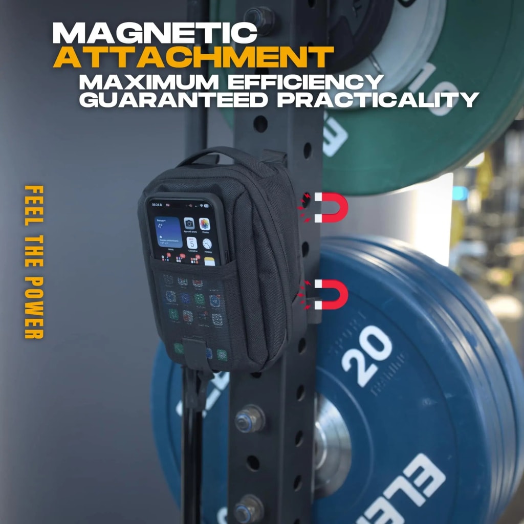 Enivan Magnetic Gym Bag with Phone Pocket - Water-Repellent & Ultra-Lightweight